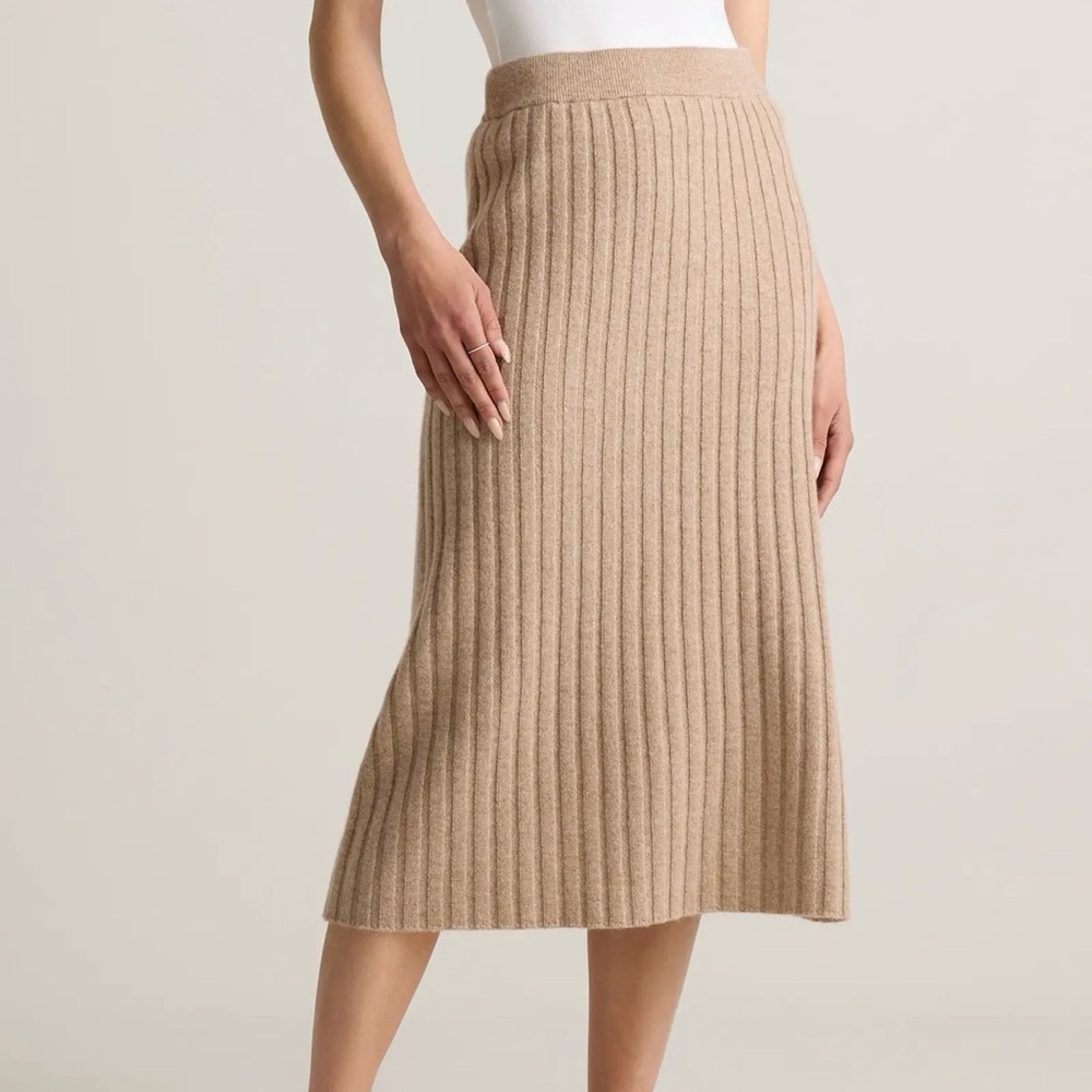 Quince Cashmere Midi Skirt